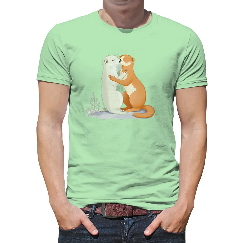 Custom T-Shirt Printing: Embrace the Warmth of Friendship with Otters|zumiez i love hot moms shirt