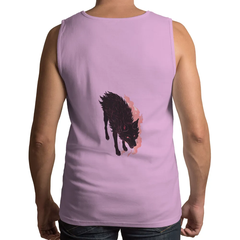 Shirts Graphic Tees: Crimson Wolf - Strength and Resilience|hang ten ladies sun protection tee