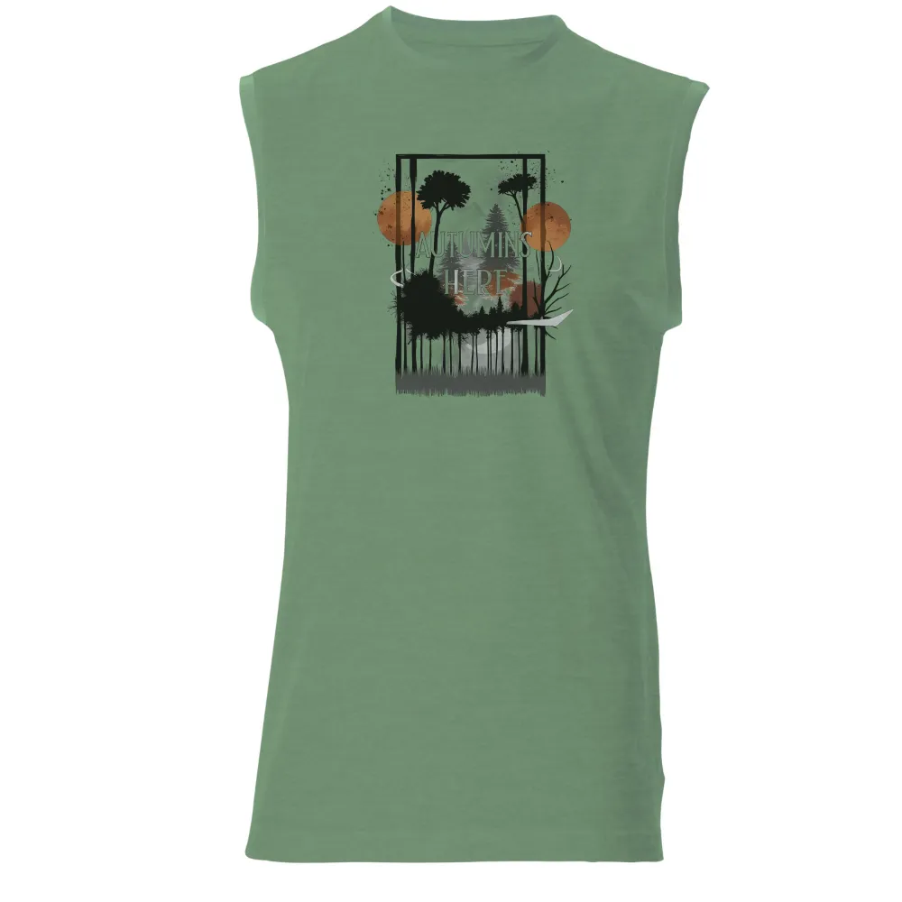 TShirt Design: Autumn's Here - Embrace the Season|reign forest fronds camp shirt