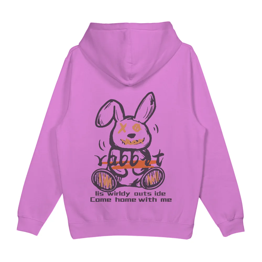 Customized Tee Shirts: Whimsical Rabbit - Artistic and Edgy Design|ich graffiti