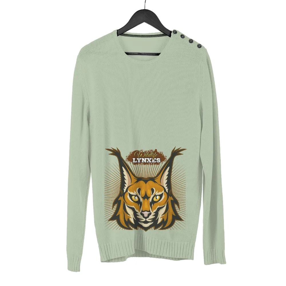 Wildlife Lynxes T-Shirts Pattern: Strength and Resilience|reign forest fronds camp shirt