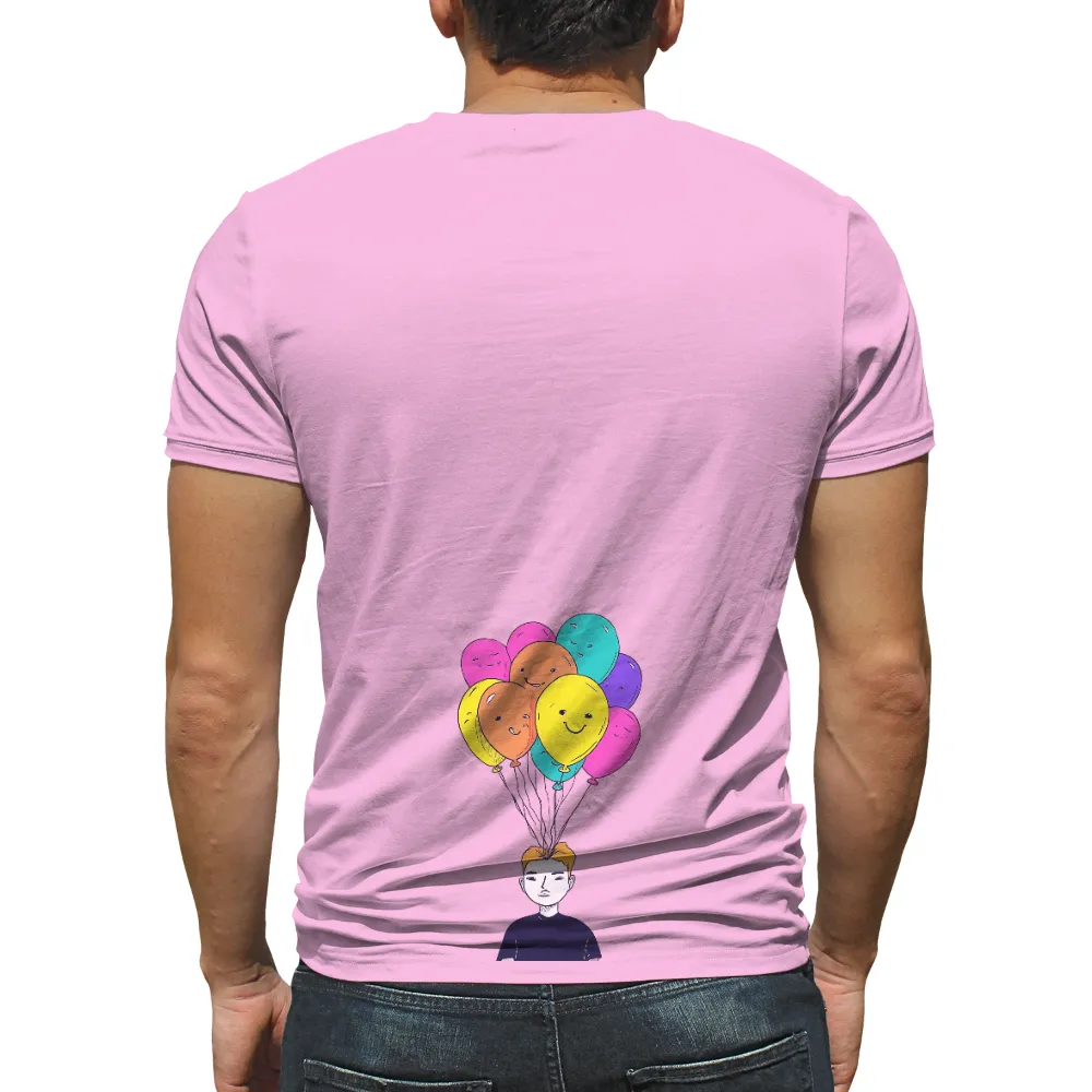 Graphic Tees: Embrace Your Emotions with Vibrant Balloons|Expressive faces on balloons