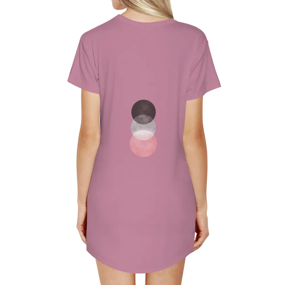 Custom T-Shirt Printing: Celestial Moon Phases - Artistic Design|artistic meaning