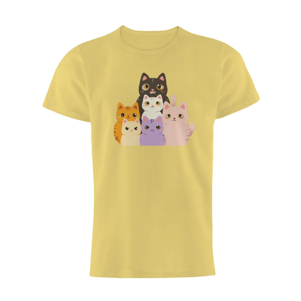 Tee Shirt Printing: Adorable Cats | Cute and Colorful Feline Designs| orange tabby with playful expression