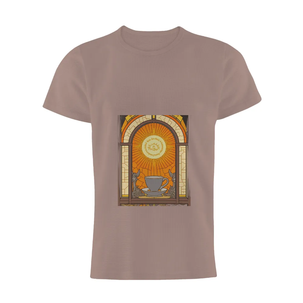 Custom Printing: Vintage Coffee Cup & Stained Glass Art|tanjiro vintage t shirt