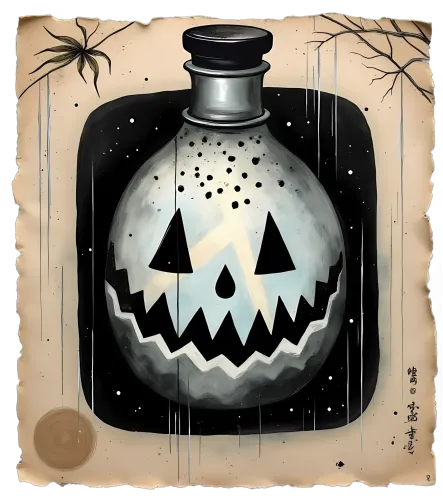 Graphic Tees: Halloween Potion Bottle - Spooky Festive Art