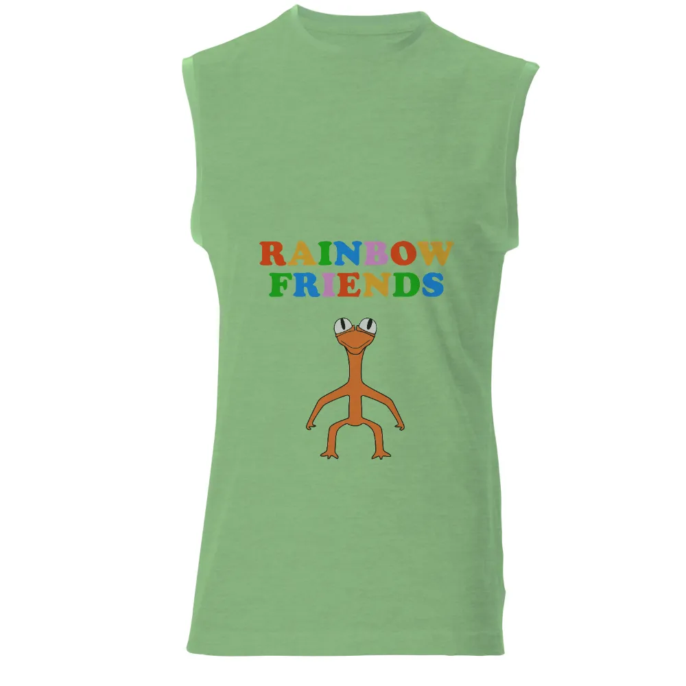 Tee Shirts Printed: Rainbow Friends - Orangey's Cheerful Spirit|roblox fnf t shirt