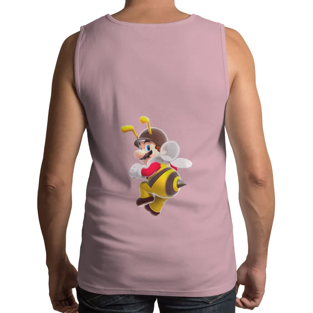 Bee Mario T-Shirts Design: Whimsical Gaming Fun|john cena shirt super mario