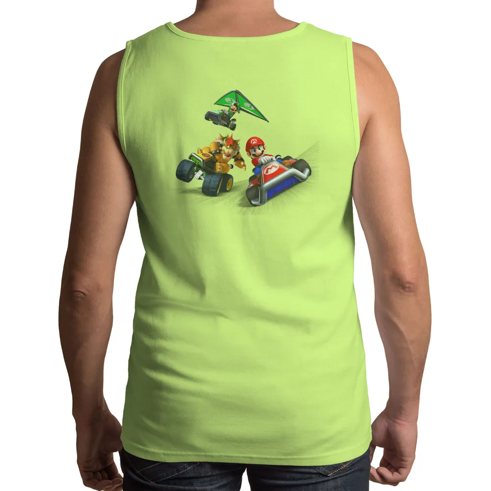 Graphic Tees: Mario Kart Racing Adventure|cartoon characters with black shirt