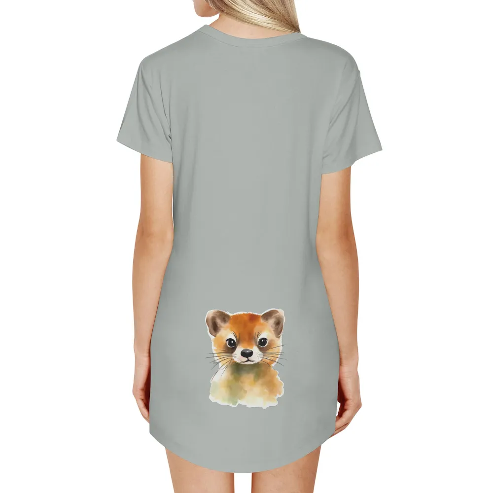 Custom T-Shirt Printing: Whimsical Fox Watercolor Design|cute 4th of july tees