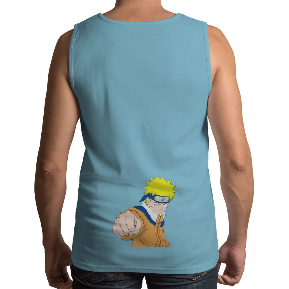 T-Shirts Custom: Naruto's Unwavering Spirit - Anime Inspired Design|naruto with no shirt