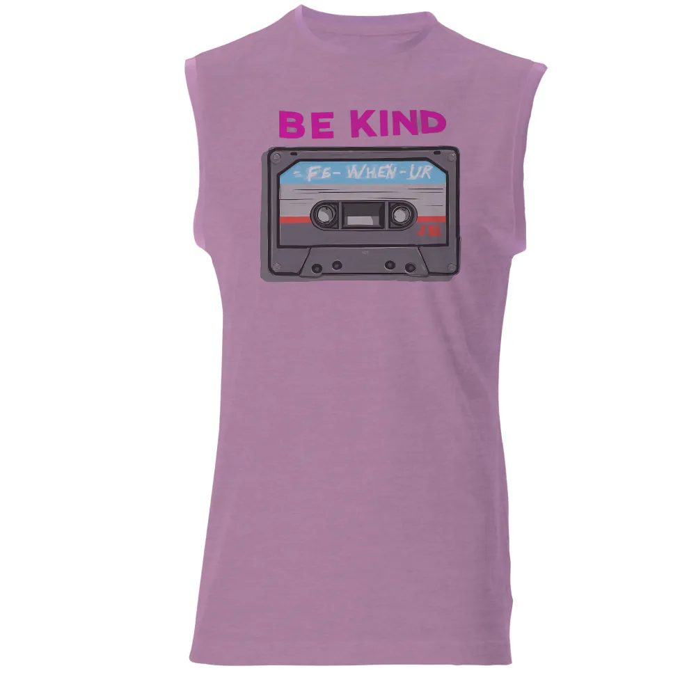 Tee Shirts Printed: Be Kind - Vintage Cassette Design|90s retro tshirts