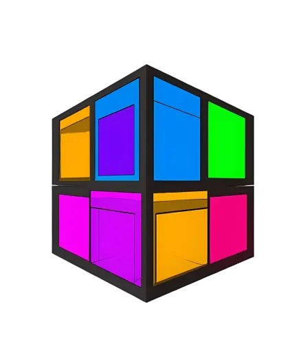 Modern Digital Art Cube: A Vibrant Symbol of the Digital Era