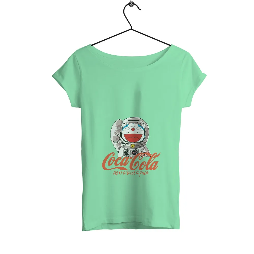 T-Shirts Design: Astro the Cat's Cosmic Adventure with Coca-Cola Astronaut Space|alien cat vibrating