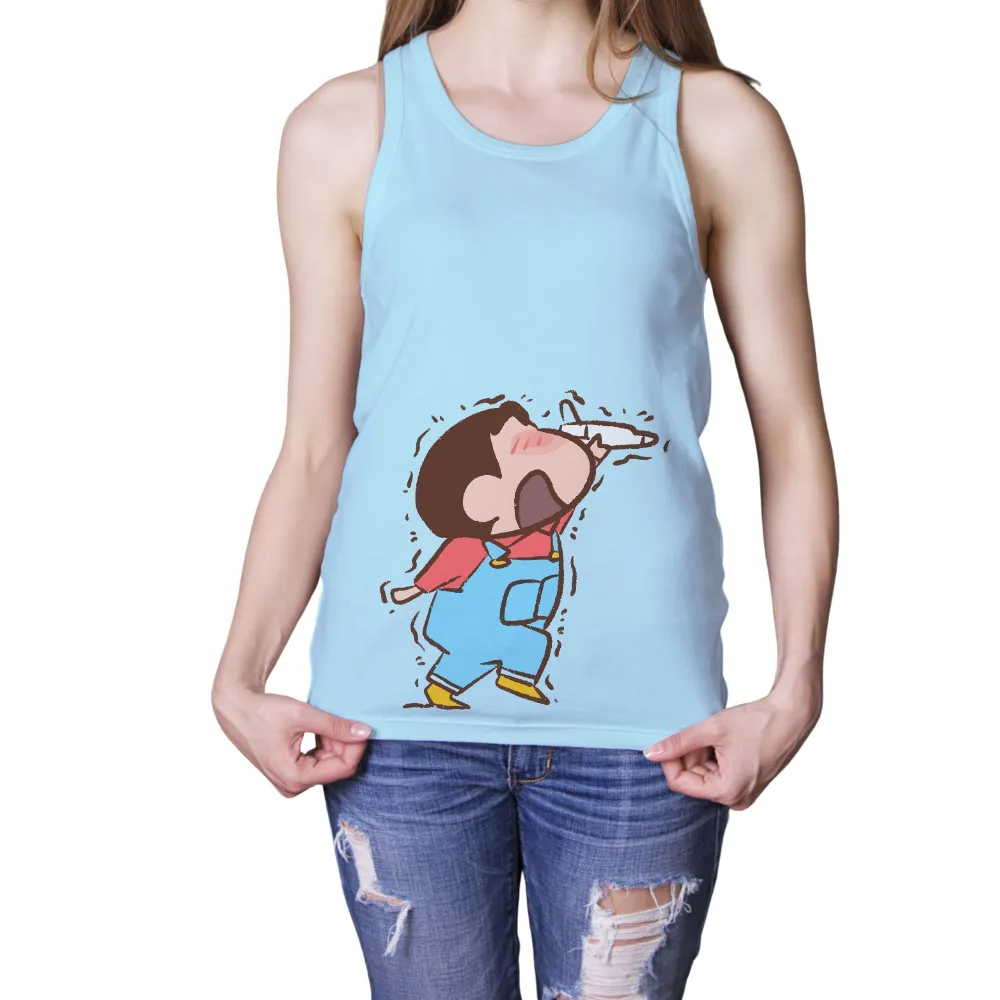 Graphic Tees: Joyful Laughter - Whimsical Childhood Nostalgia|essentials oversize logo graphic tee