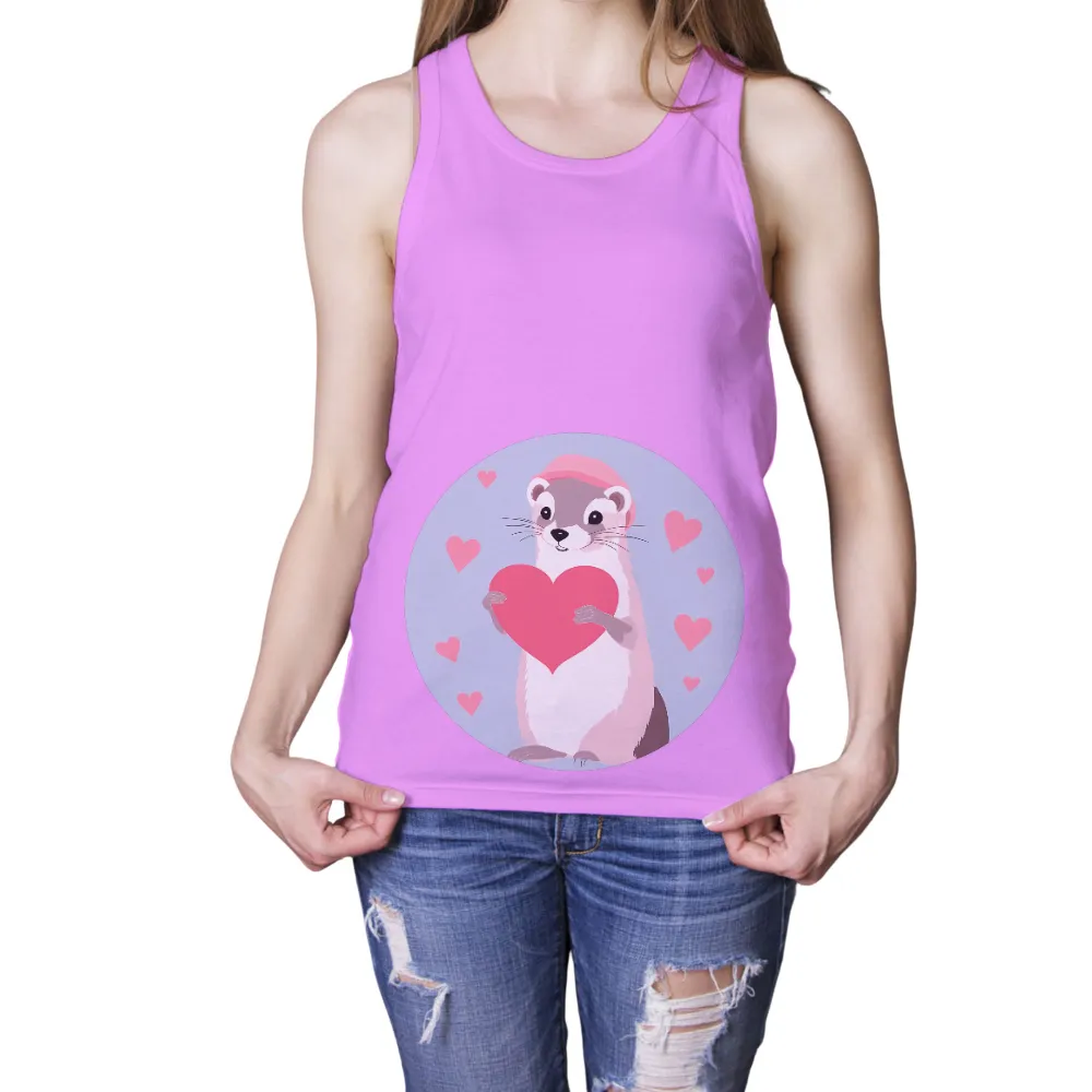 T-Shirts Custom: Spread Love with Felix the Ferret|cowboy shirt cartoon