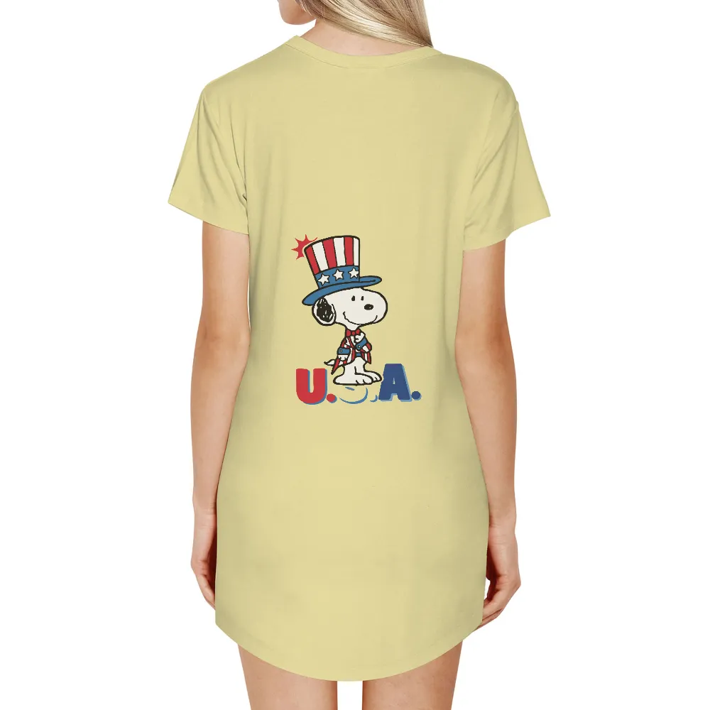 Custom T-Shirt Printing: Celebrate USA with Patriotic Snoopy|gnome fourth of july shirt