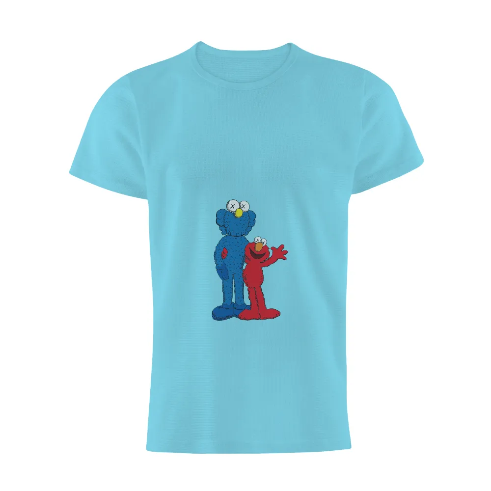 TShirt Printing: Blue & Red Characters - Pop Culture Nostalgia|capitalist nostalgia shirt