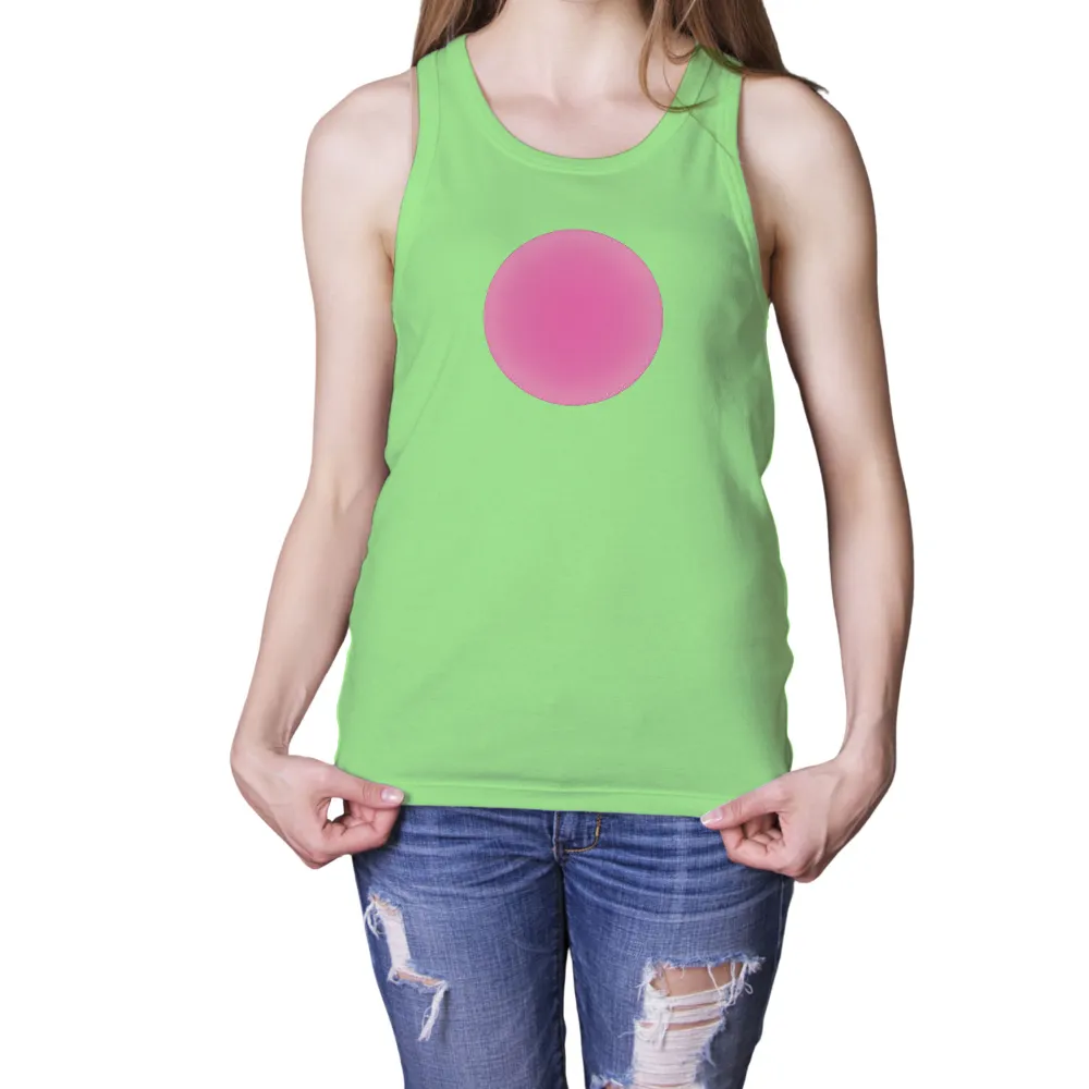 Minimalist Glowing Pink Circle: Modern Art Redefined|miami heat blue and pink shirt