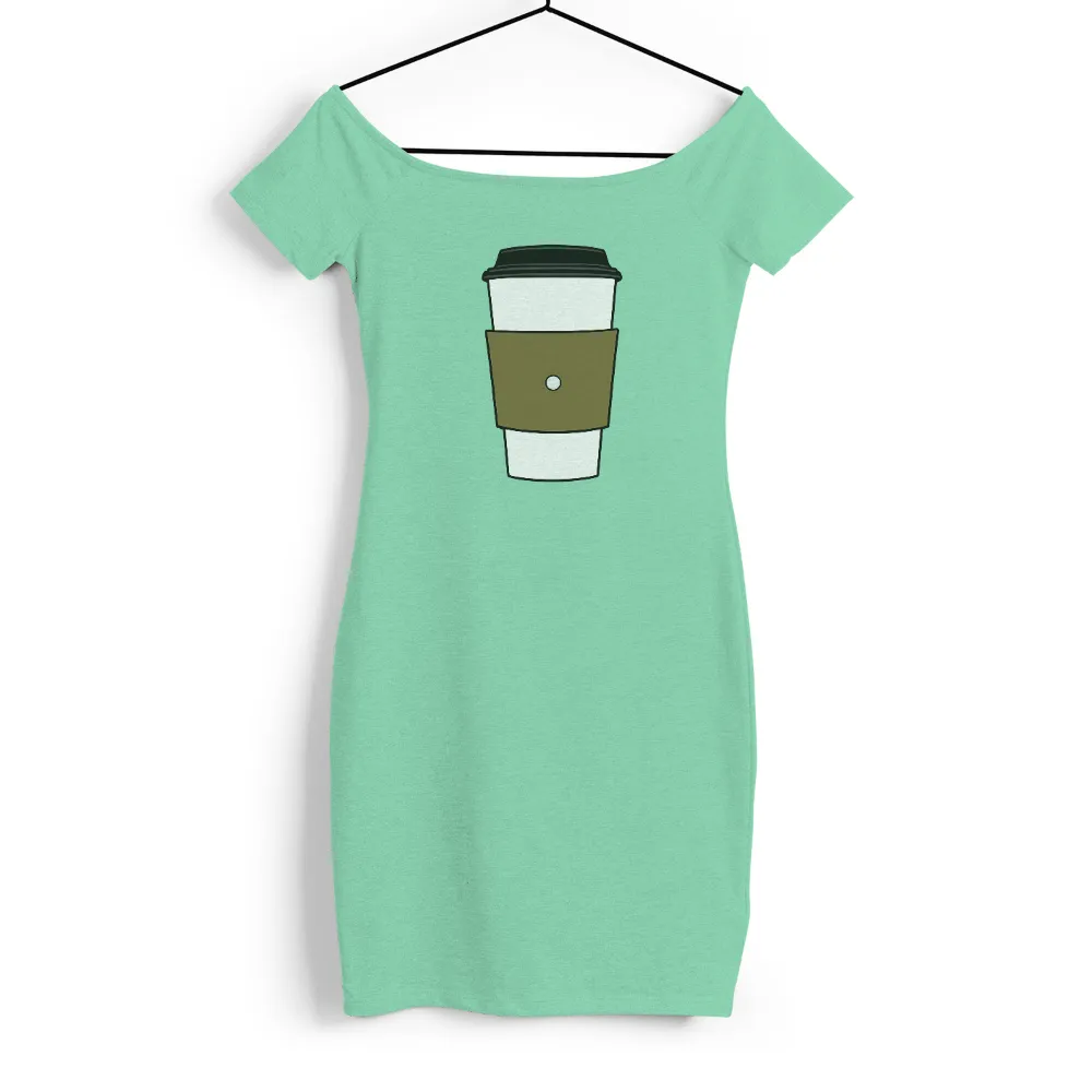 T-Shirts Design: Minimalist Coffee Cup - Life Theme|men's apt 9 untucked comfort knit button down shirt