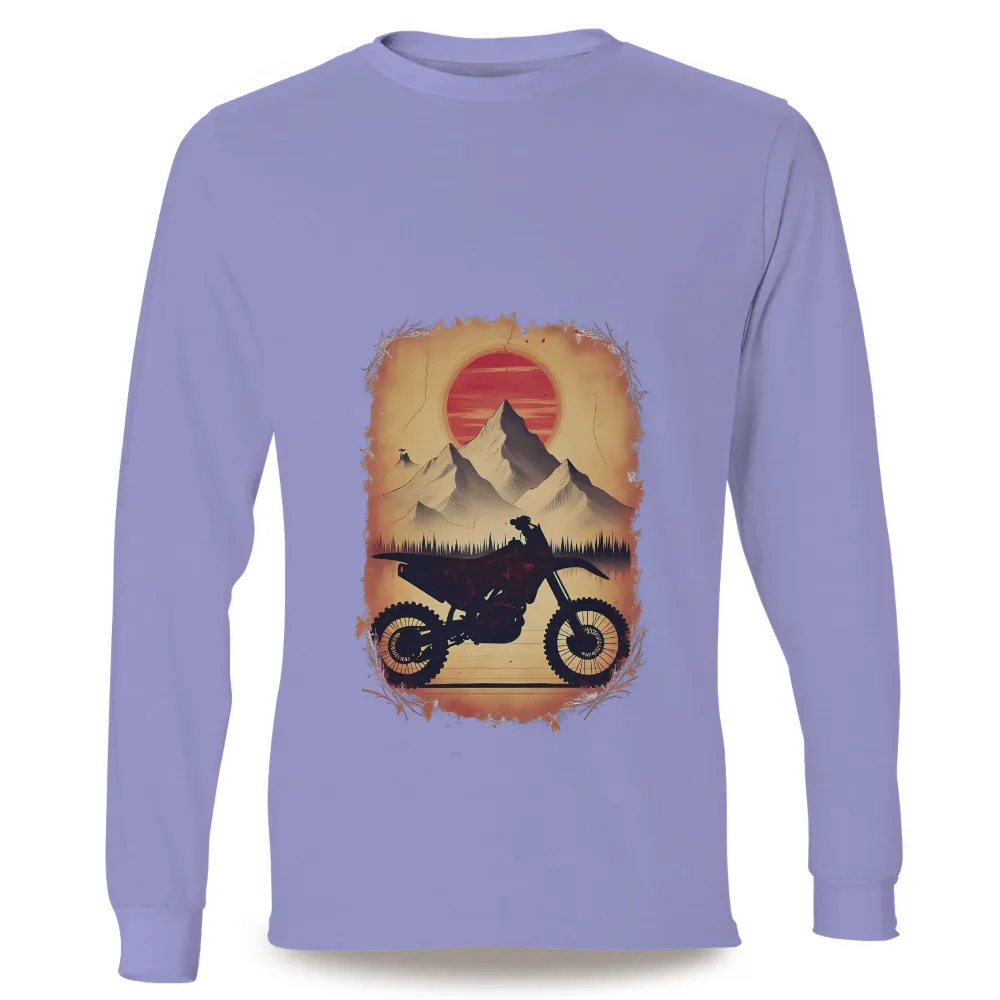 Custom Tee Shirts: Motorcycle Adventure in the Mountains|bespoke t shirt design