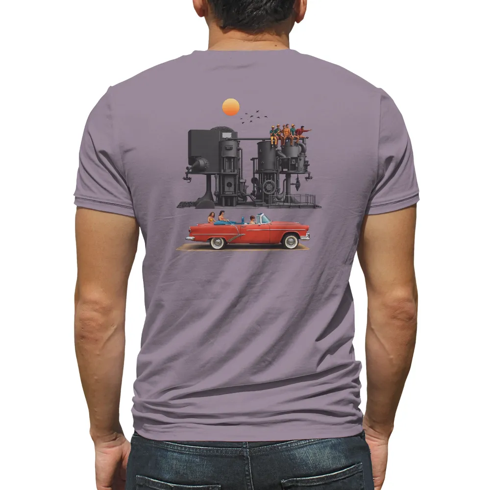 Tee Shirts Printed: Vintage Nostalgia - Work and Play| Classic red convertible car