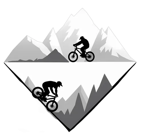 T-Shirts Custom: Mountain Biking Adventure Silhouette