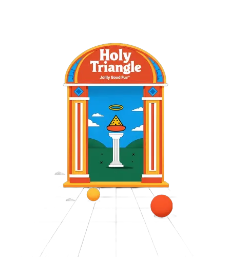 Holy Triangle T-Shirt Printing | Quirky Humor & Sacred Pizza Slice