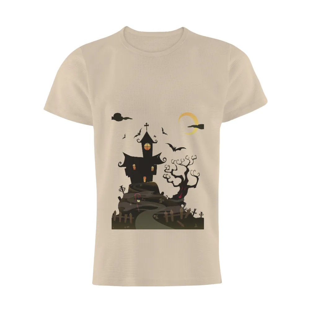 Custom T-Shirt Printing: Haunted House Mystery - Spooky Halloween Adventure|just do it halloween t shirt