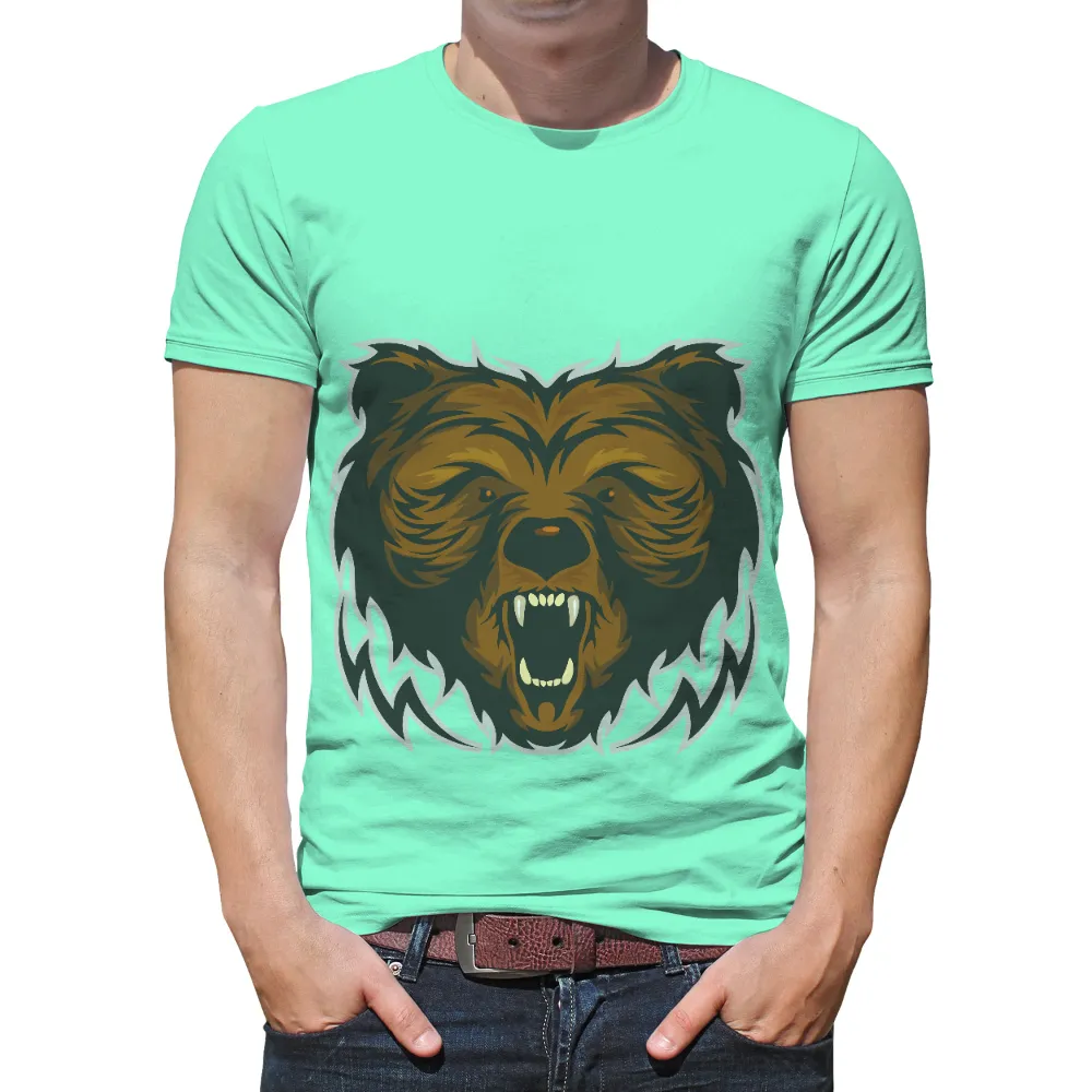 Graphic Tees: Unleash Your Wild Spirit with the Powerful Bear Design|shirt roblox free