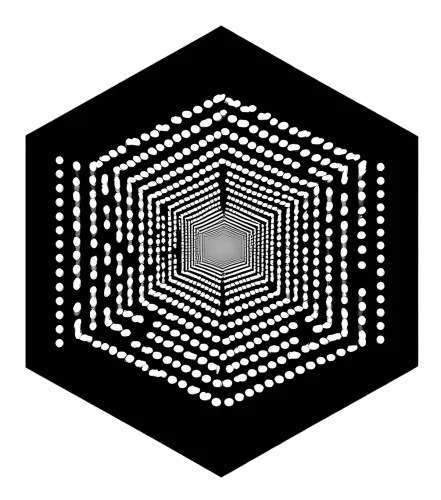 Infinity Geometric Hexagon Optical Illusion Design