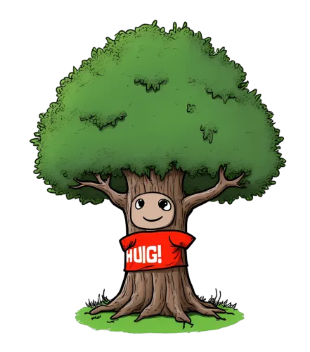 TShirt Printing: Embrace the Wisdom of Nature with 'Hug' Tree Design