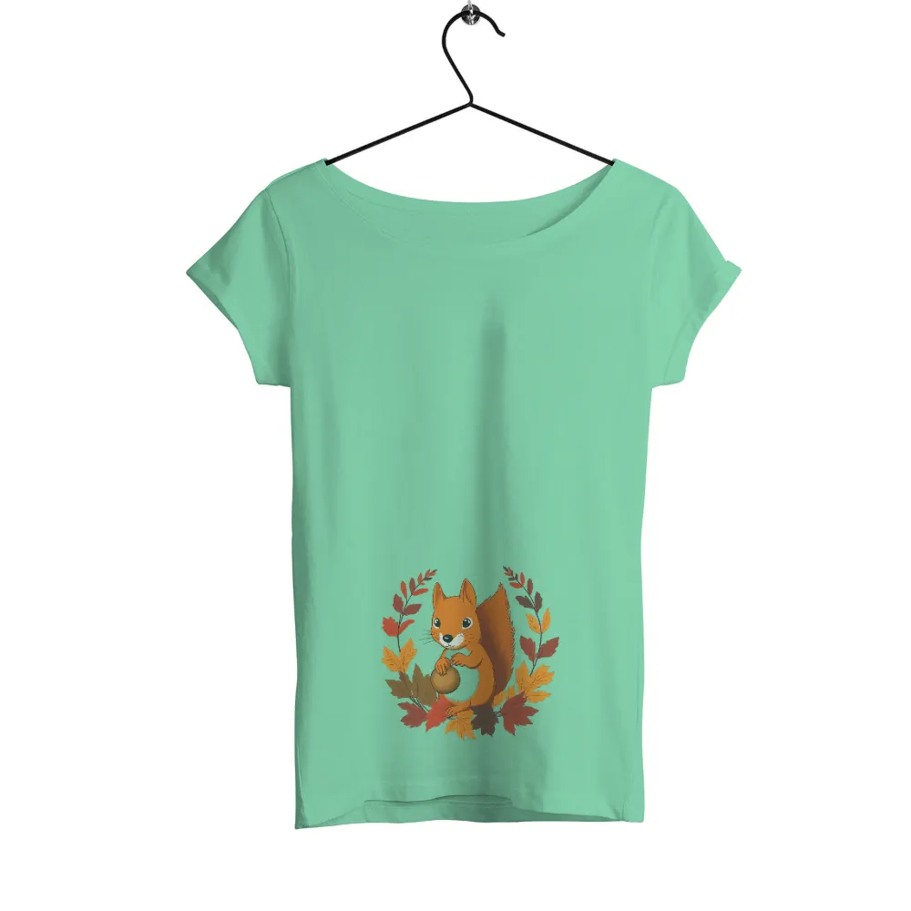 T-Shirts Custom: Autumn Squirrel - Fall Harvest Design|pokemon forest shirt