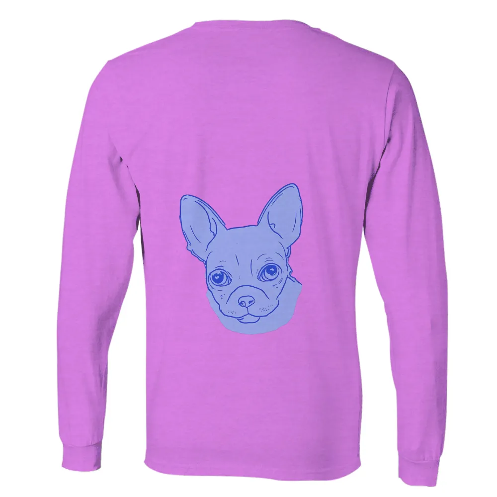 Tee Shirt Printing: Minimalist Blue French Bulldog Design|blue jays postseason shirt