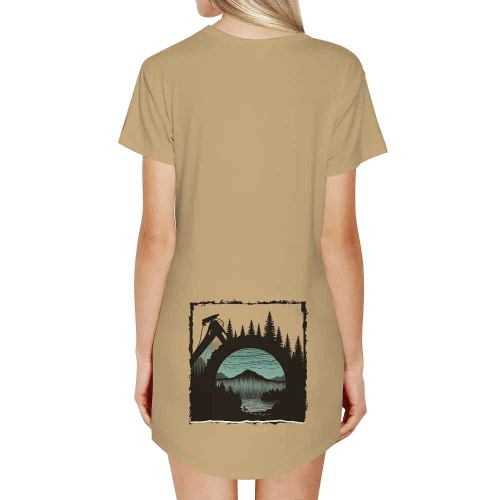 T-Shirt Printing: Solitude in Nature - A Moment of Reflection|t shirt painting on nature