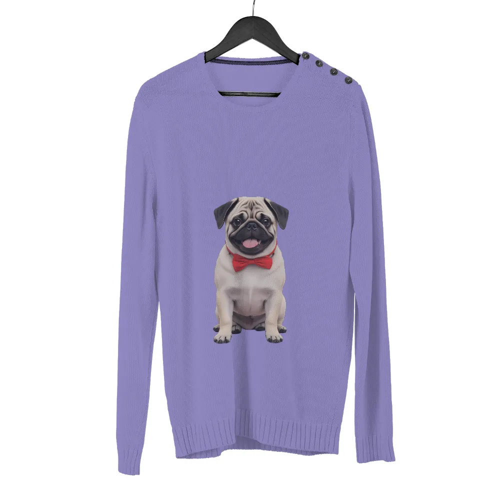 Shirts Graphic Tees: Max the Pug with Red Bow Tie|cute mothers day shirt ideas