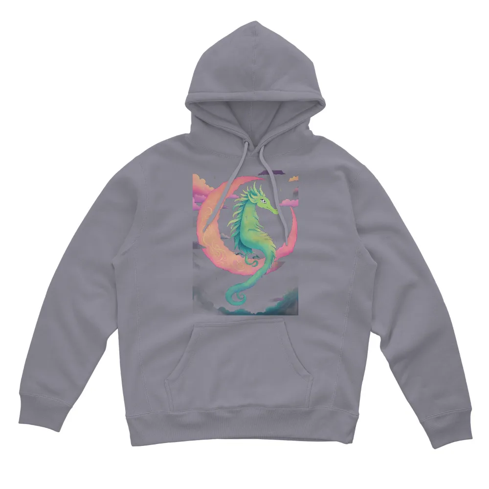 T-Shirts Pattern: Mythical Sea Dragon on Crescent Moon|final fantasy t shirts official