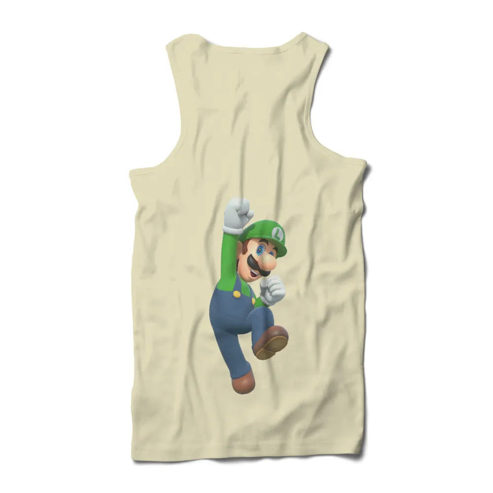 Custom T-Shirt Printing: Luigi's Triumphant Leap - Gaming Nostalgia|super mario sunshine hawaiian shirt for sale