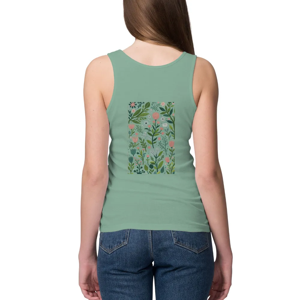 TShirt Printing: Nature's Harmony - Floral Artistic Design|garden of pleasure t shirt