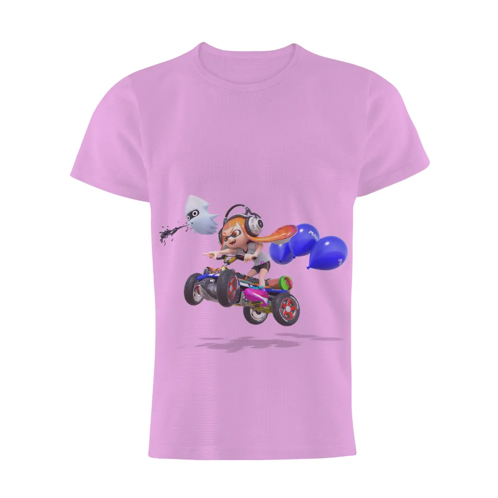 Customized Tee Shirts: Inkling Boy's Mario Kart Adventure|splatoon 2 white shirt