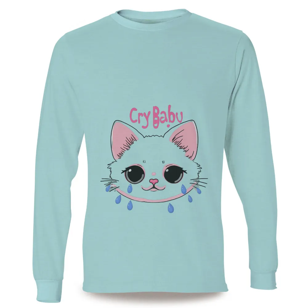 Emotional and Quirky 'Cry Babu' Design: A Unique Artwear Creation|cute valentine shirts for women