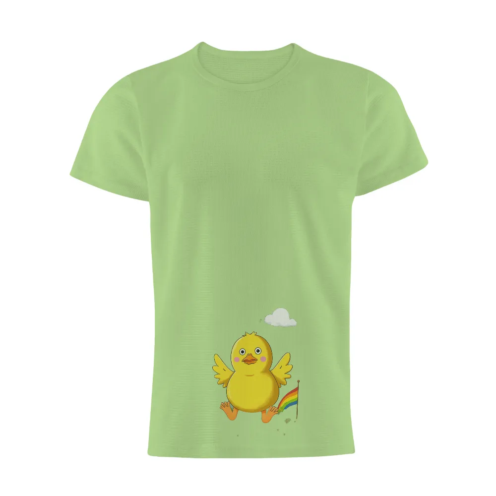 Tee Shirt Printing: Spread Joy with Ducky and Rainbow Flag|rainbow mickey t shirt