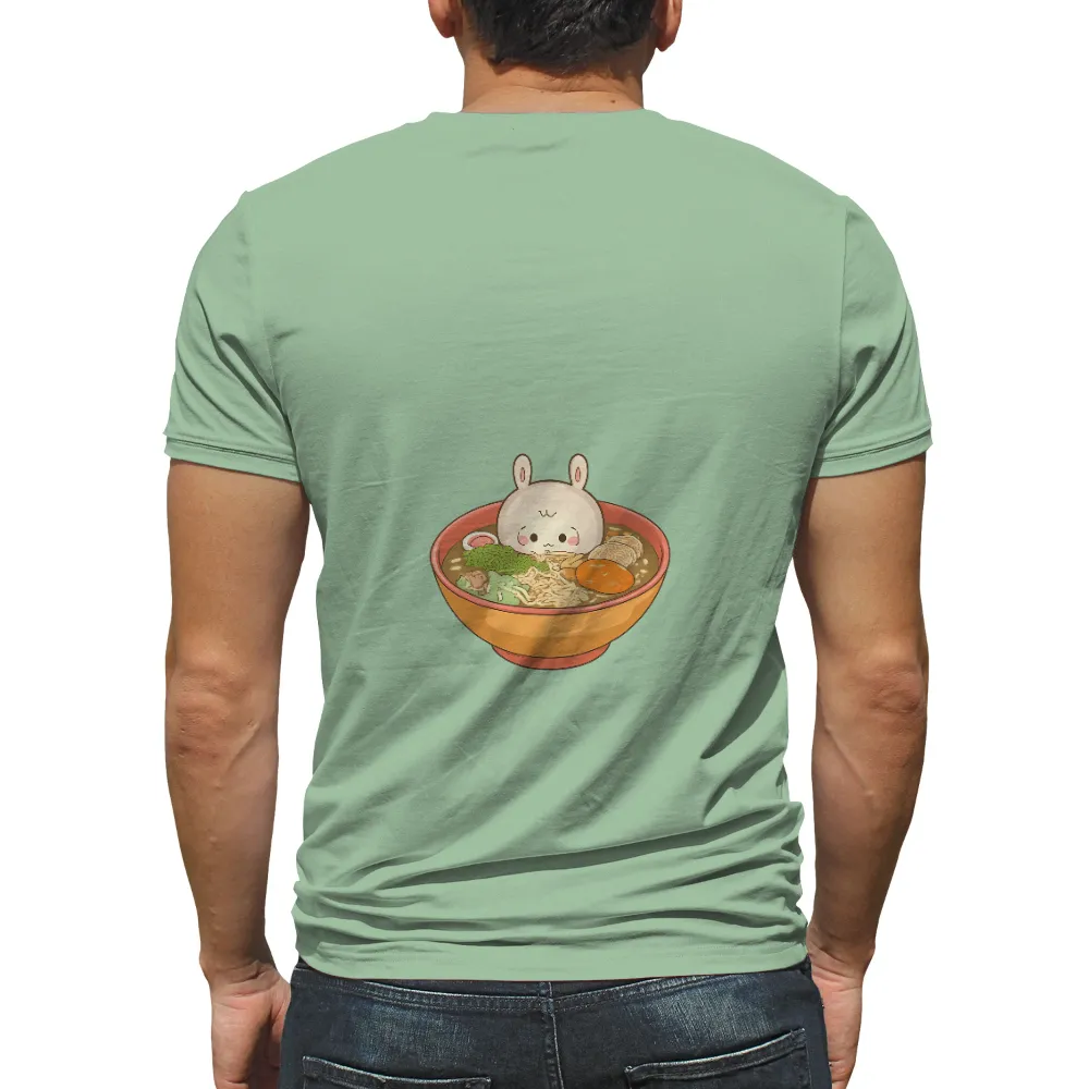 Tee Shirt Printing: Ramen Bunny - Comfort Food Nostalgia| noodles