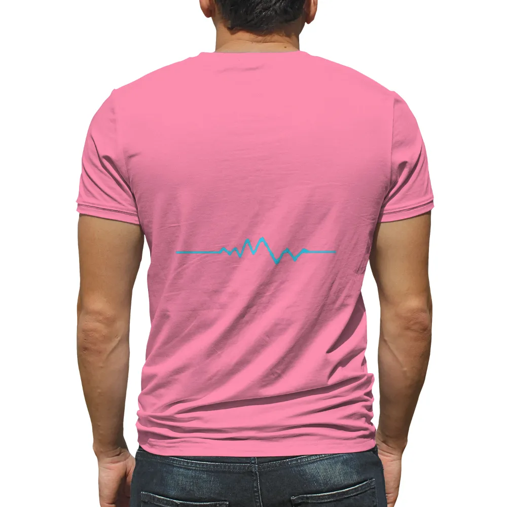 Shirts Graphic Tees - Vibrant Heartbeat Line: A Symbol of Life|women's sonoma goods for life essential v neck tee