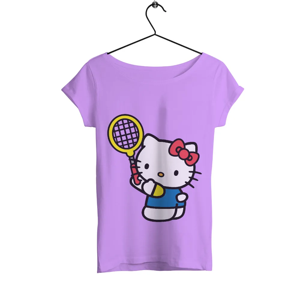 T-Shirts Custom: Tennis Fun with Character|cartoon character with star on shirt