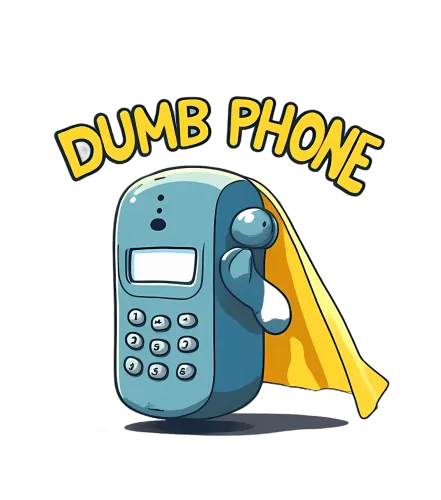 Customized Apparel: Dumb Phone - Vintage, Retro, Humor