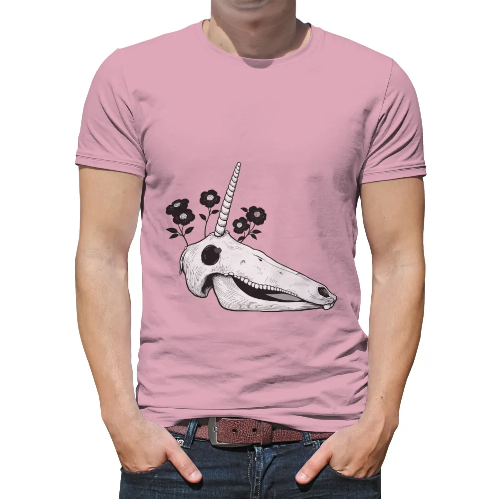 T-Shirt Printing: Unicorn Skull - Mythology Meets Life and Death|valentine unicorn shirt