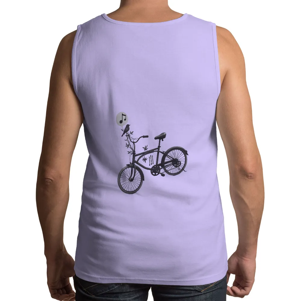 T-Shirts Pattern: Vintage Bicycle with Nature and Music|nirvana 90's vintage tee