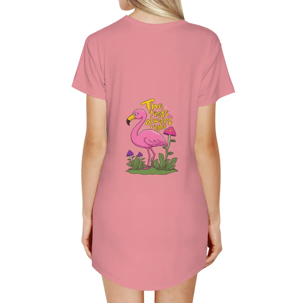 T-Shirts Pattern: The Tints Always Right - Whimsical Flamingo Design|pokemon magic shirt