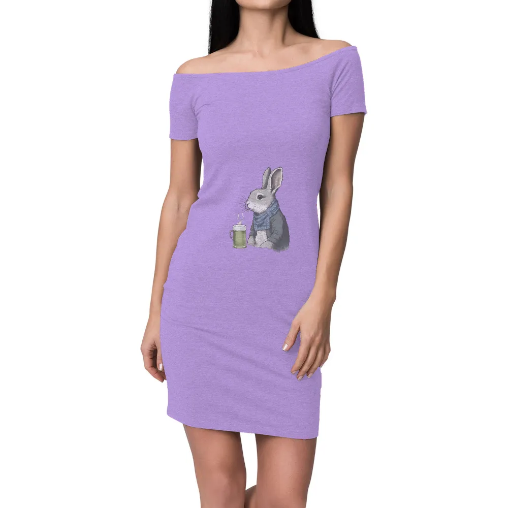 Custom T-Shirt Printing: Cozy Rabbit with Steaming Tea Cup|silly rabbit easter is about jesus